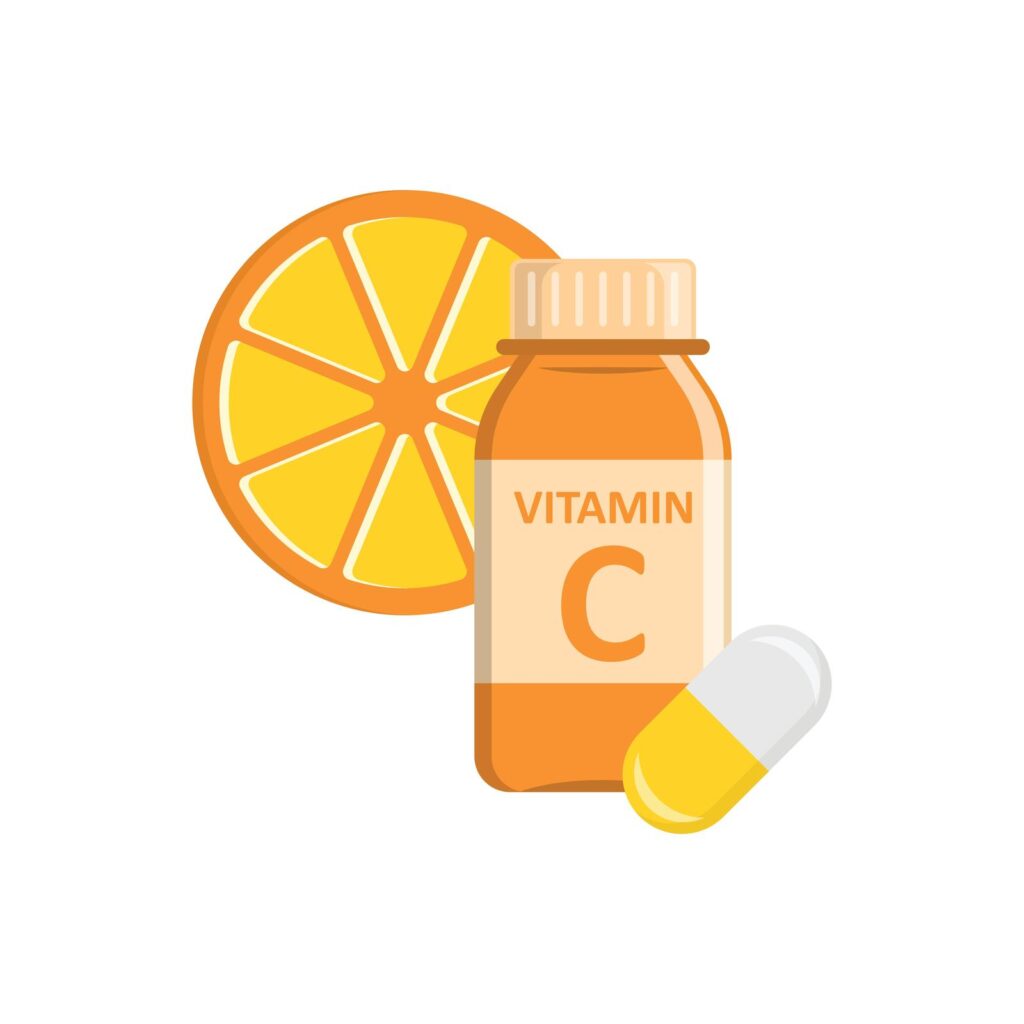 43151372 vitamin c icon in flat style bottle with pill vector illustration on white isolated background pharmacy sign business concept