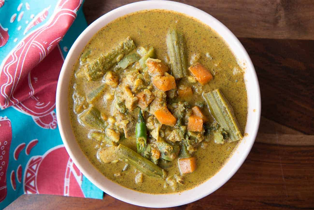 Shukto - Bengali Mixed Vegetable in Mustard, Poppy Seed Gravy and Moringa Drumsticks